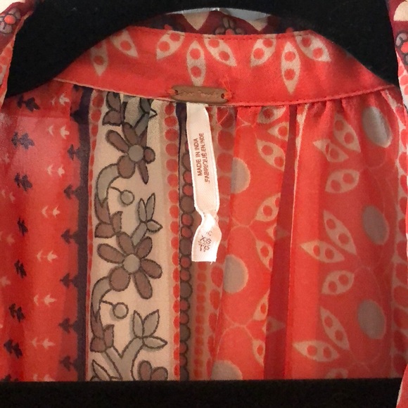 Free People Long Sleeve sheer blouse - XS - Picture 2 of 5